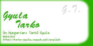 gyula tarko business card